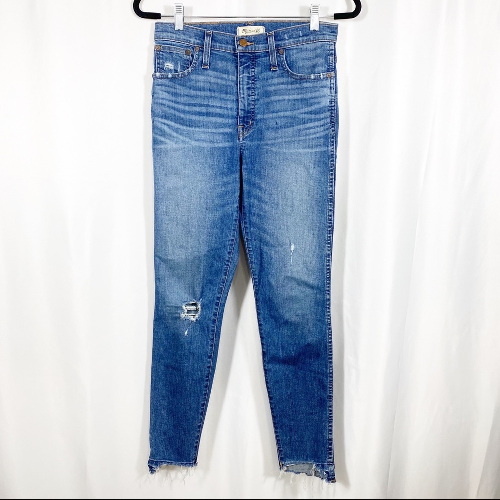 Madewell 10” High Rise Skinny Jeans: Drop Step Hem - Picture 2 of 16